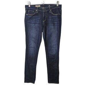 AG Adriano Goldschmied Stilt Cigarette Leg Dark Wash Denim Jeans Stretch 27R‎